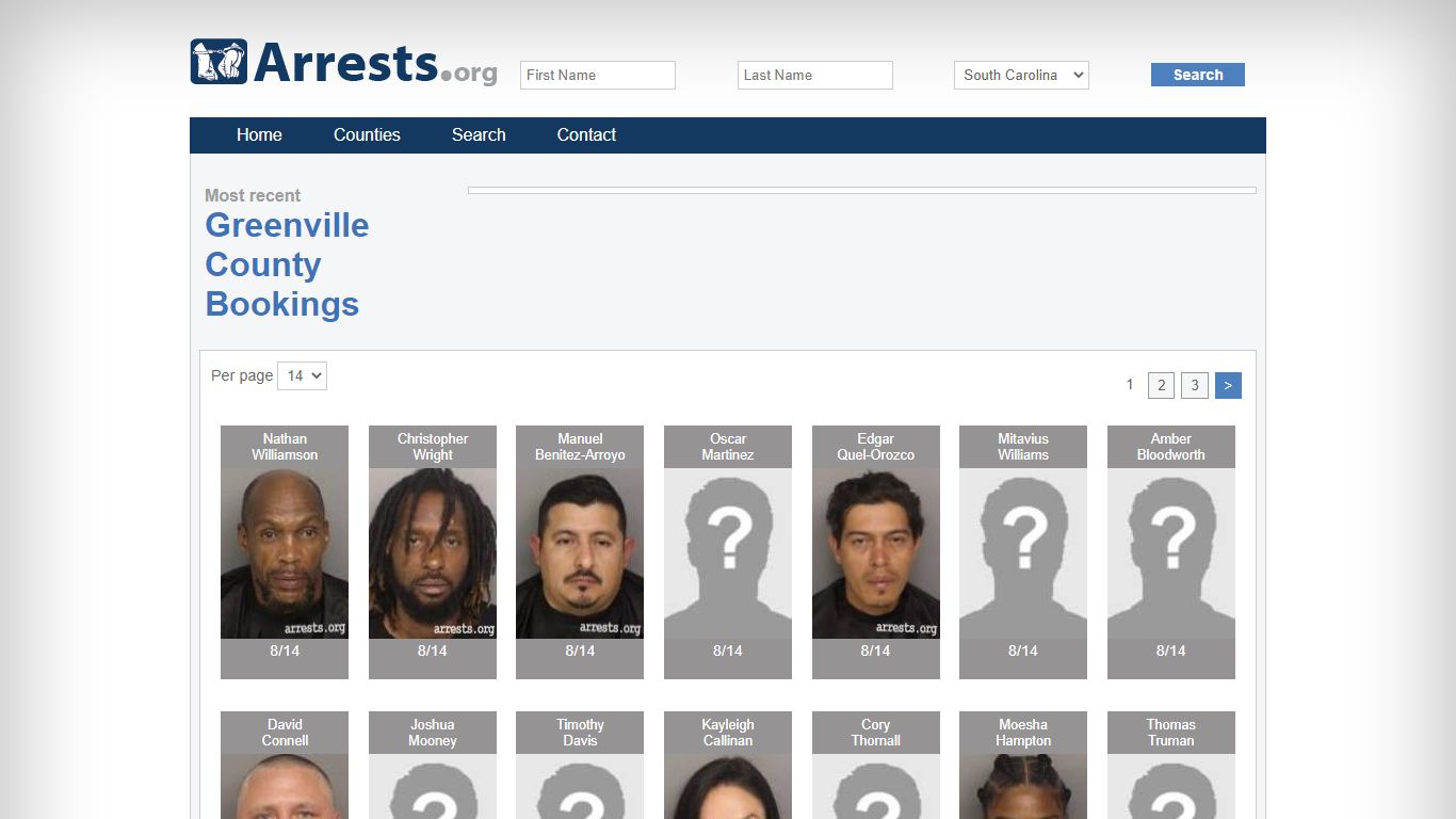 Greenville County Arrests and Inmate Search